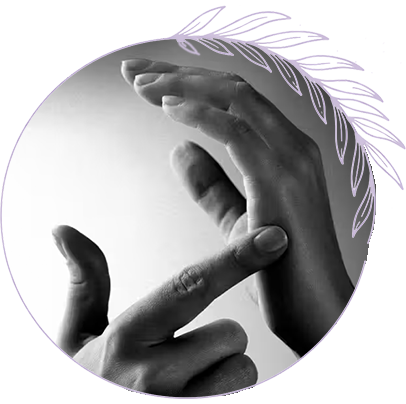 Emotional Freedom Technique (EFT) Tapping Therapy Person tapping on hand acupressure points, representing Emotional Freedom Technique (EFT) tapping for stress and anxiety relief